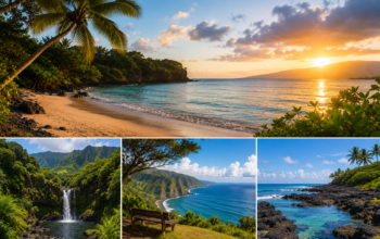 Tropical Island Coastline Collage