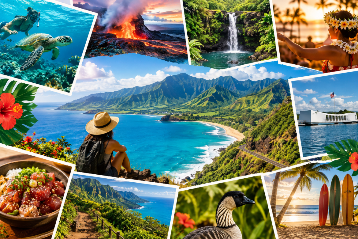 Hawaii - A Vibrant Tropical Adventure Collage